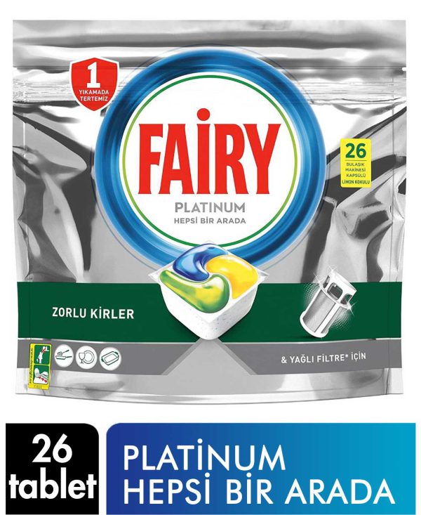 0092948 fairy platinum 26 yikama bulasik makinesi tableti limonlu